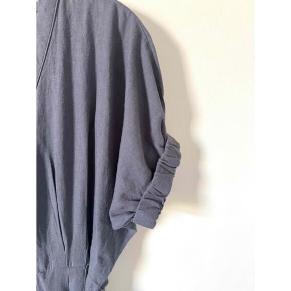 BalticBorn Linen Jumpsuit Gray Blue Purple Size Small NEW - Picture 5 of 10